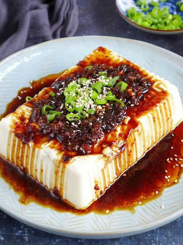 Creamy Tofu Delight with Soy Vinaigrette