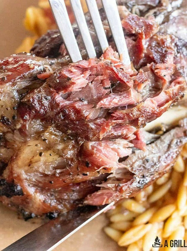 Smoked Lamb Shanks with Rich Braising Liquid