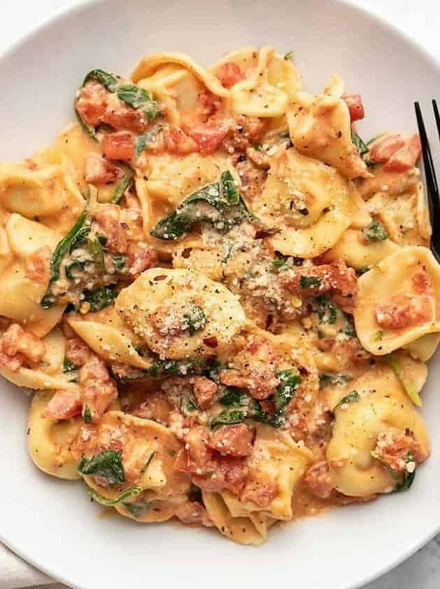 Cheesy Tortellini Skillet Supper