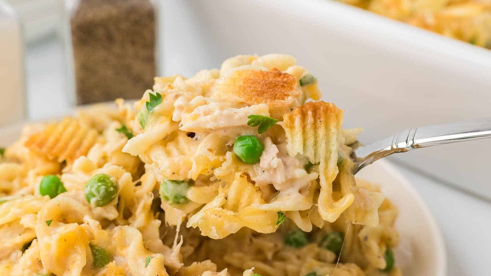 Creamy Tuna Potato Chip Bake