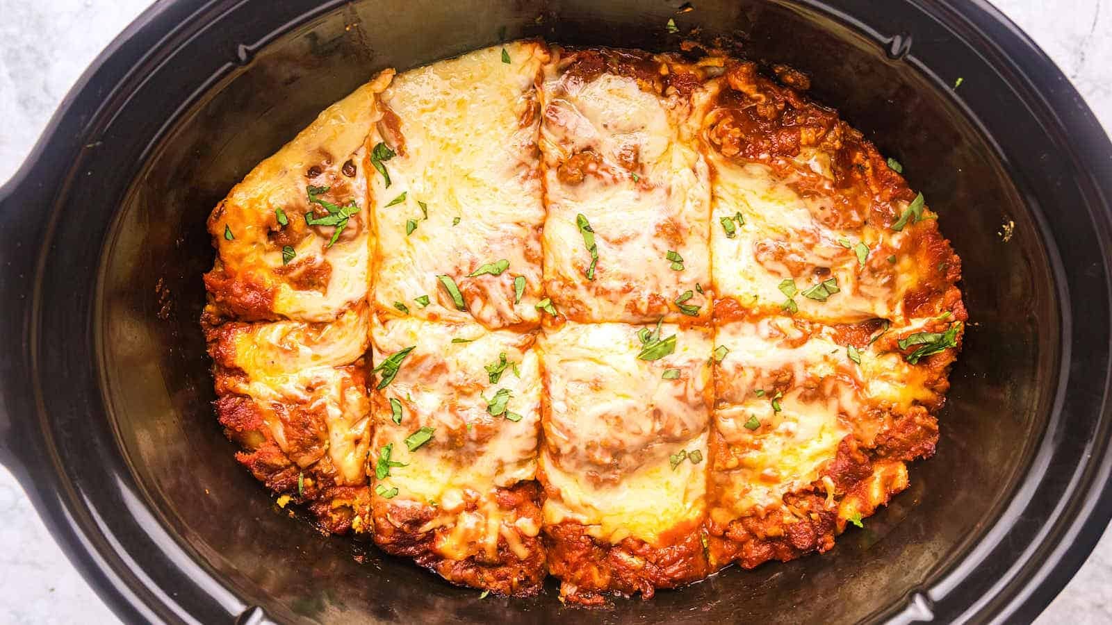 Slow Cooker Lasagna Delight