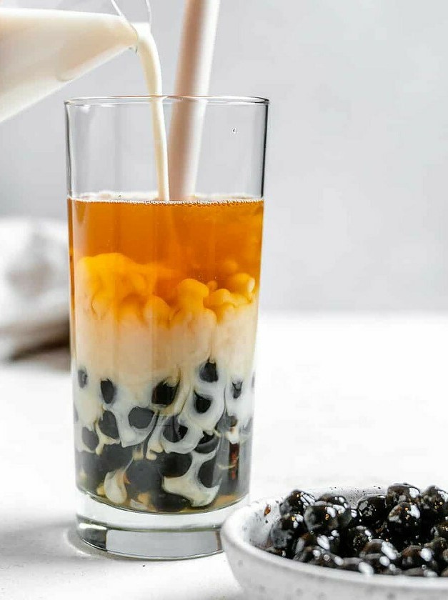 Vegan Boba Delight in a Glass