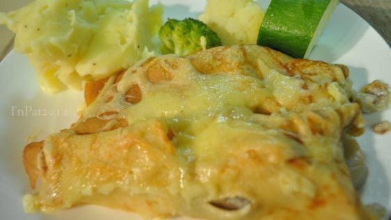 Turkey & Mushroom Crepes with Parmesan Sauce