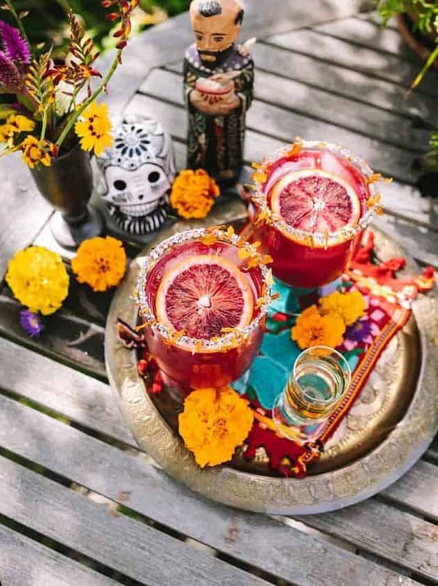 Ruby Red Margarita with a Touch of Flor