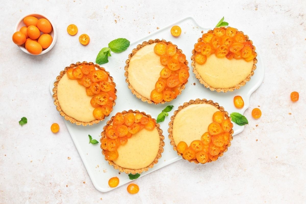 Kumquat and Vanilla Custard Mini Pies