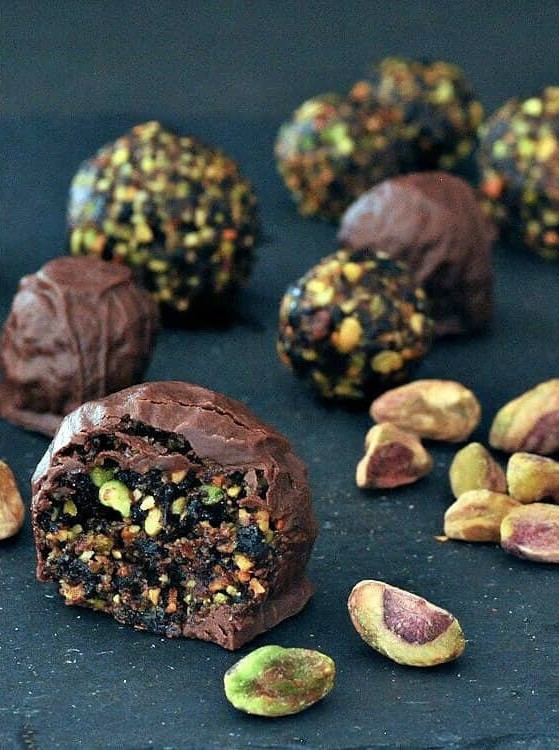 Carob-Coated Cherry Delights in Bite Form