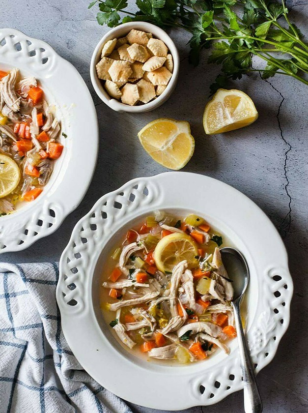 Zesty Lemon Ginger Chicken Broth