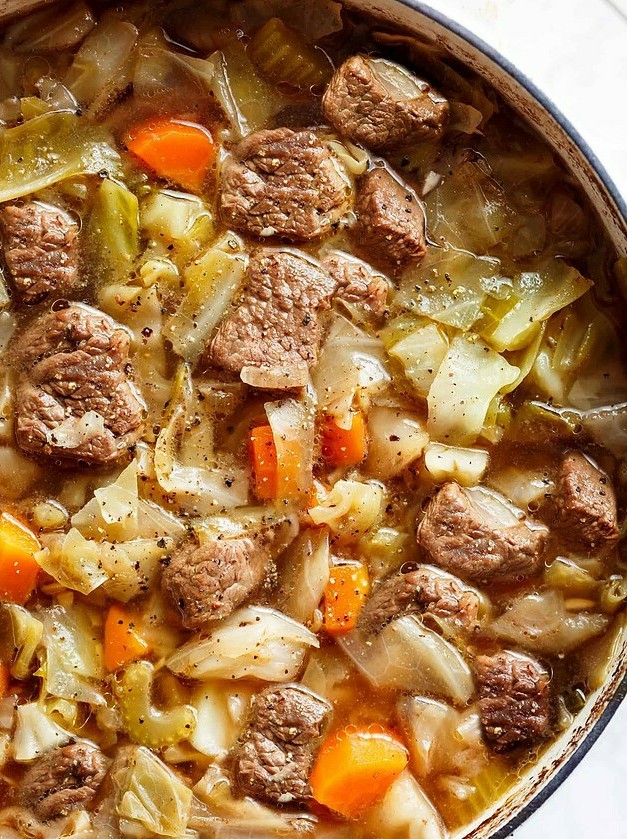 Beefy Cabbage Soup Delight