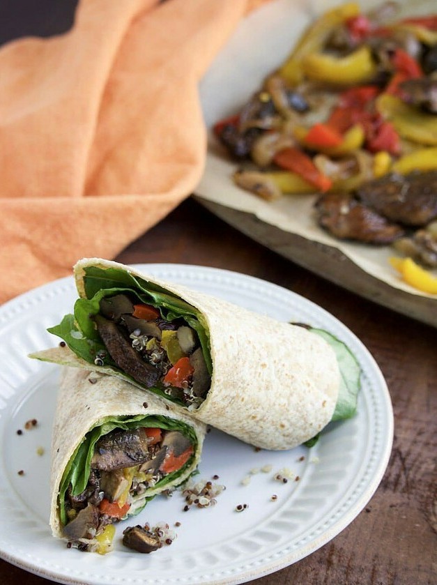 Quinoa Wraps with Roasted Veggie Delights