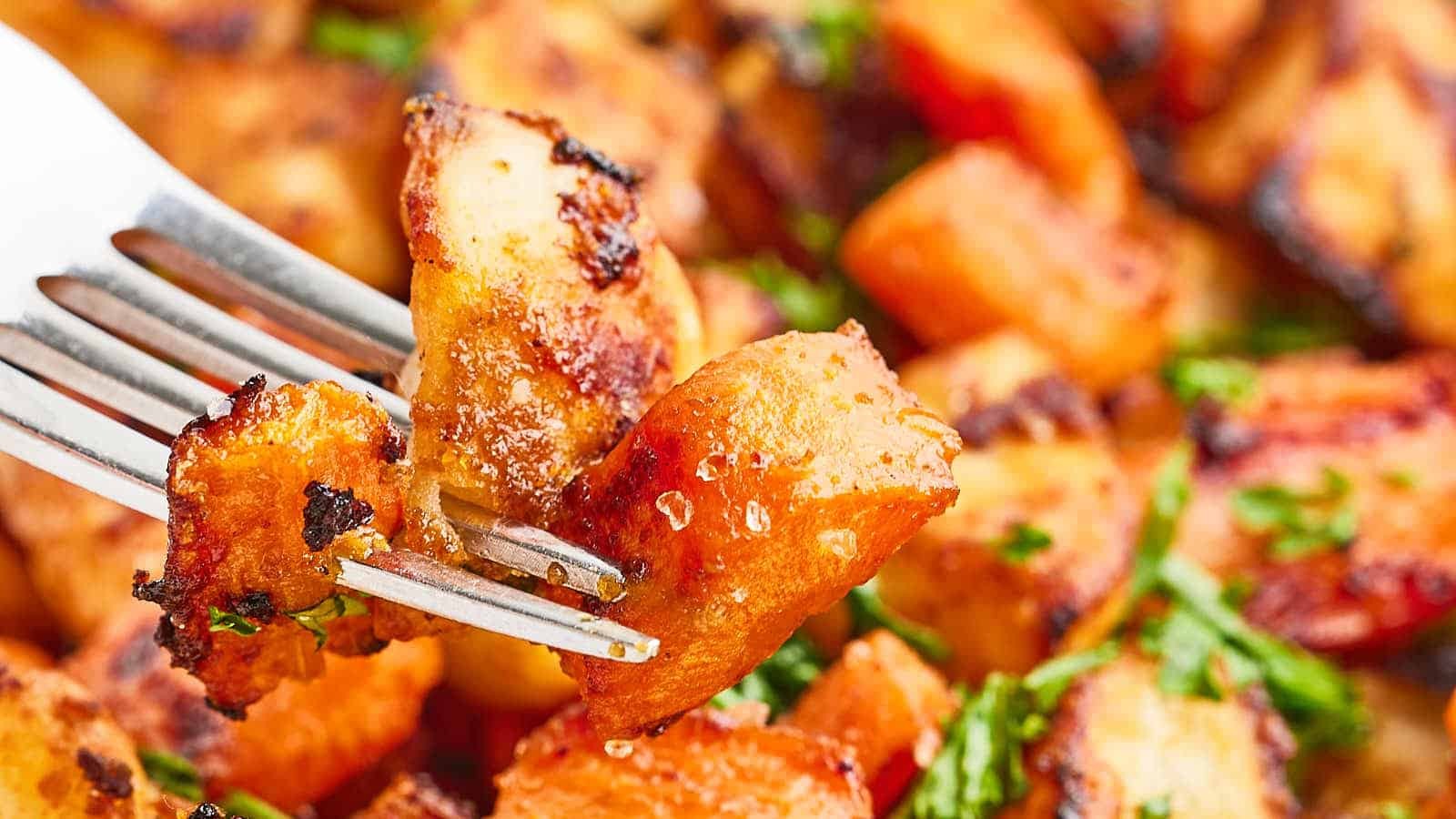 Sweet & Spicy Roasted Root Vegetables