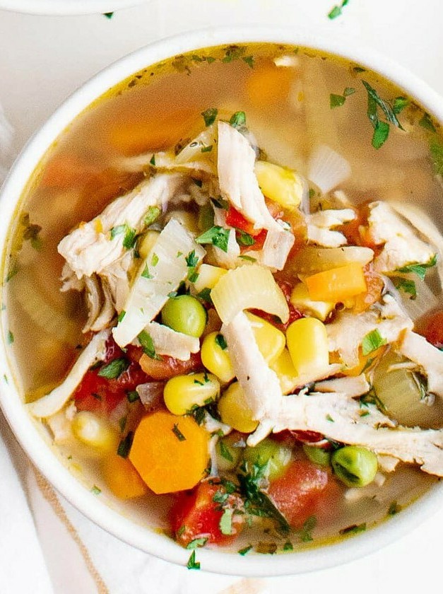 Leftover Turkey Veggie Delight Soup