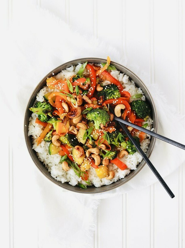 Veggie Stir Fry with Pineapple Crunch