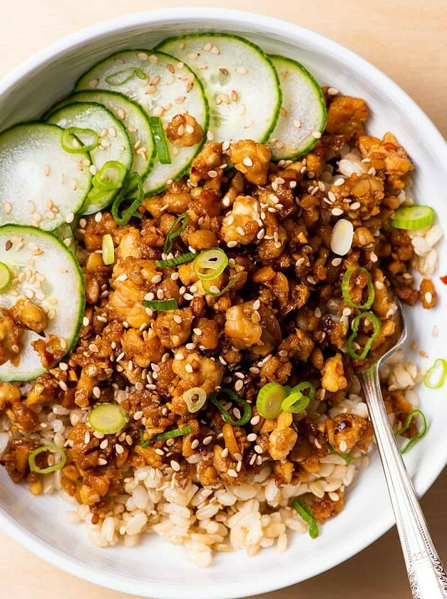 Golden Tempeh Glaze Delight