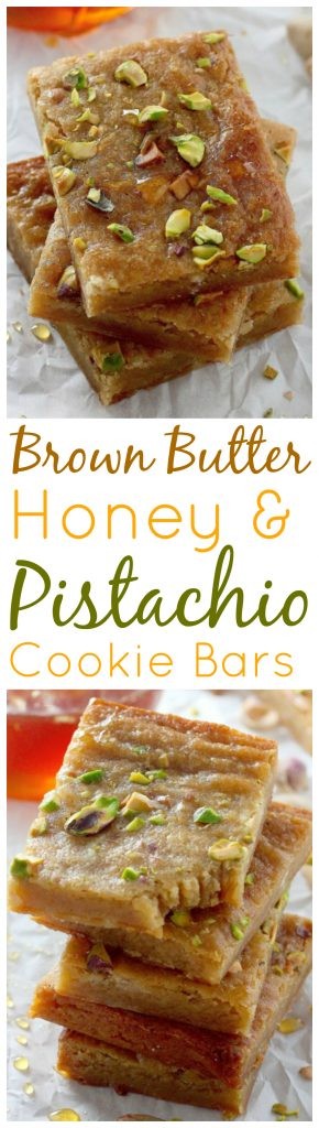 Quick Brown Butter Honey Pistachio Treats