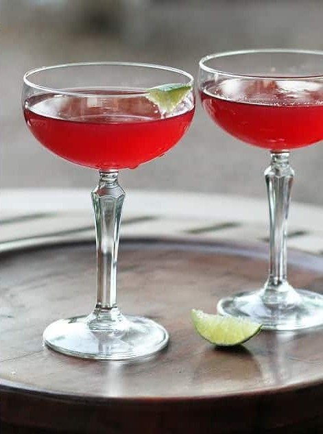 Ruby Red Raspberry Holiday Cocktail