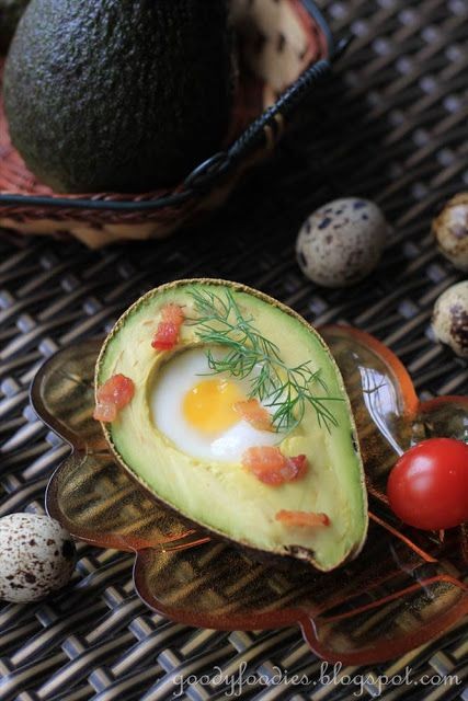 Avocado Delight with Quail Egg and Bacon