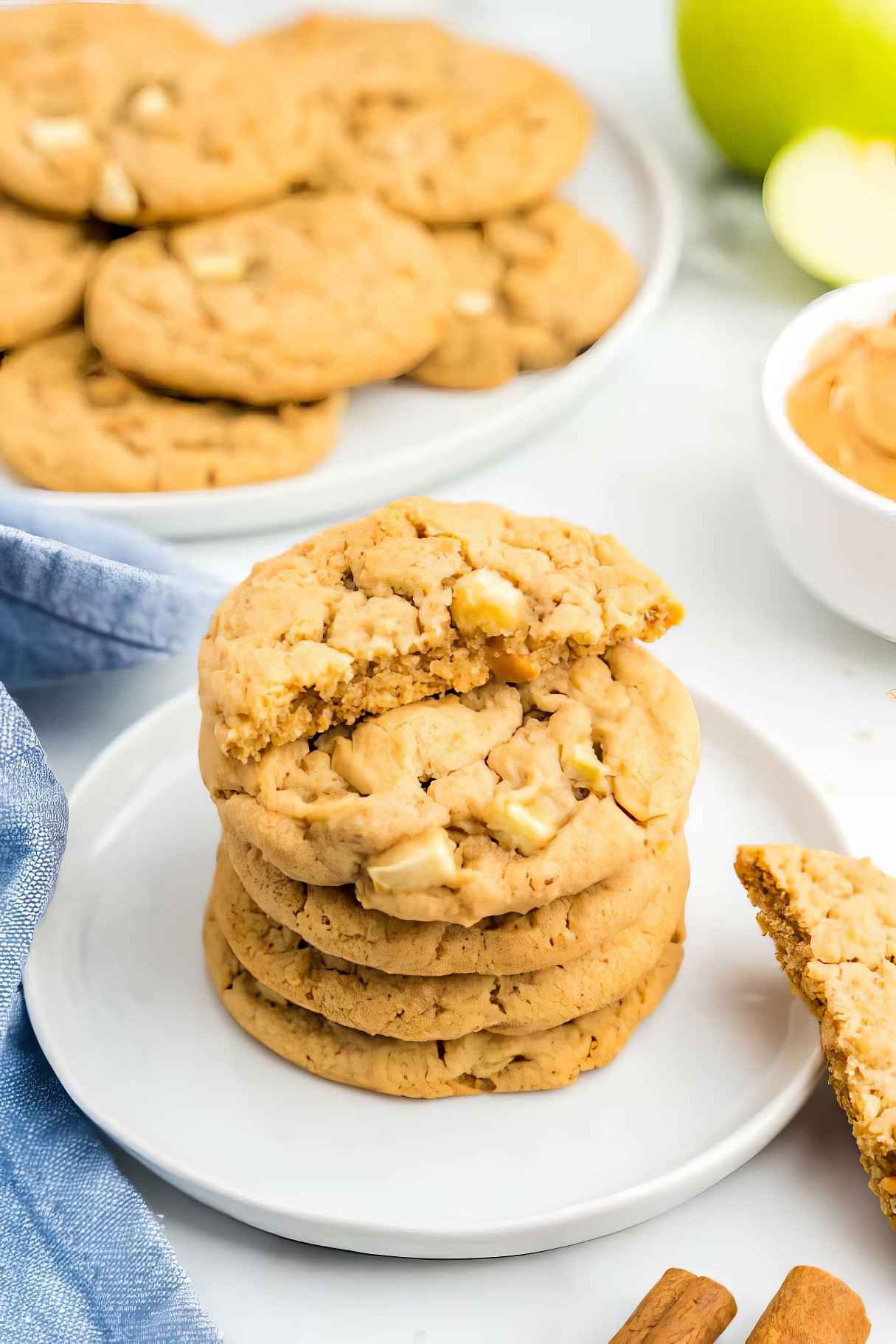 Fall Flavors in Chewy Apple Peanut Cookies