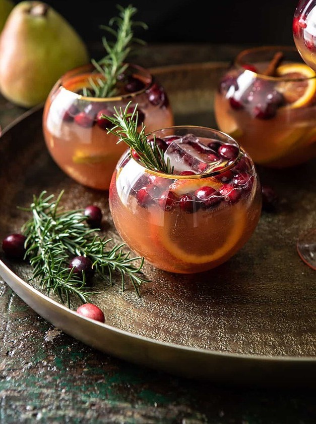 Pear-fect Holiday Sangria Cocktail
