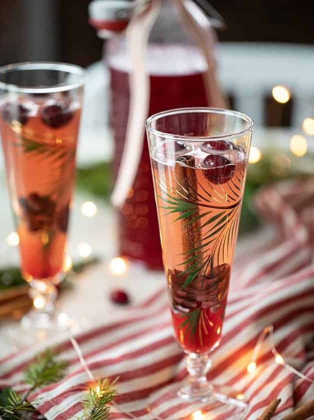 Cranberry Sparkler with Spiced Twist