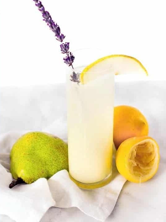 Lavender Dream: Pear Infused Vodka Spritzer