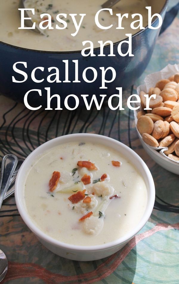 Scallop and Crab Chowder in Rich Cream Sauce