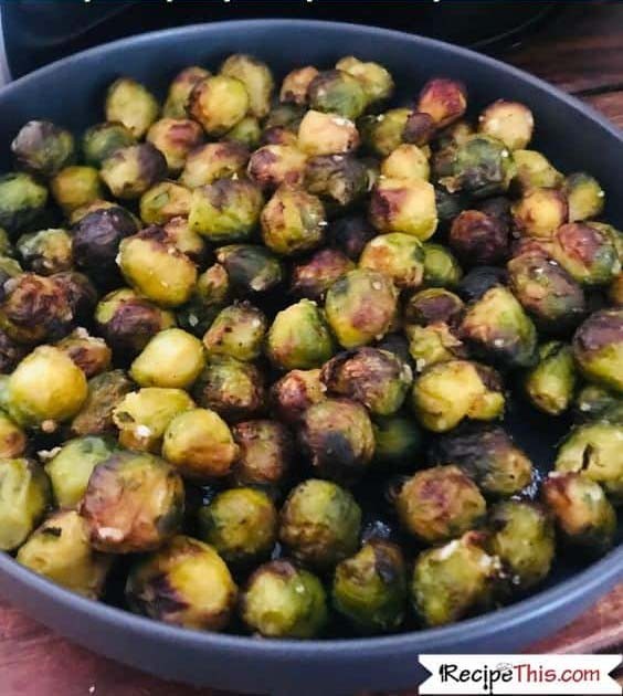 Air Fry Crispy Maple Sprouts from Frozen