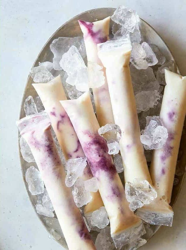 Tropical Fruit Swirl Italian Ice Pops Delight