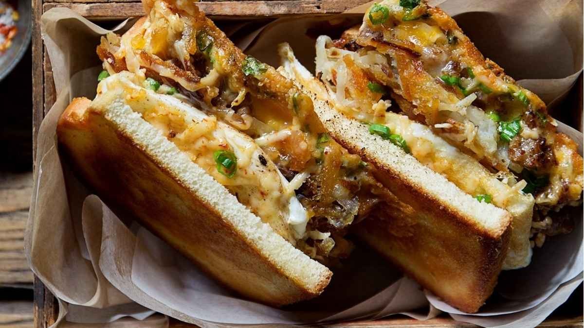 Morning Sausage Cheese Sandwich Delight