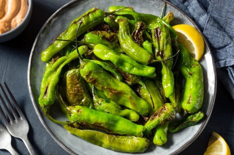 Hot Honey Blistered Shishito Peppers