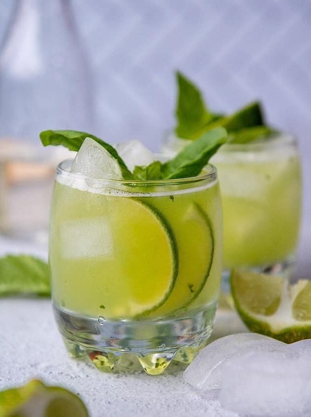 Basil Gimlet with a Twist of Vodka