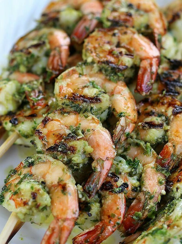 Herb-Crusted Shrimp Kabobs with Lemon Zest