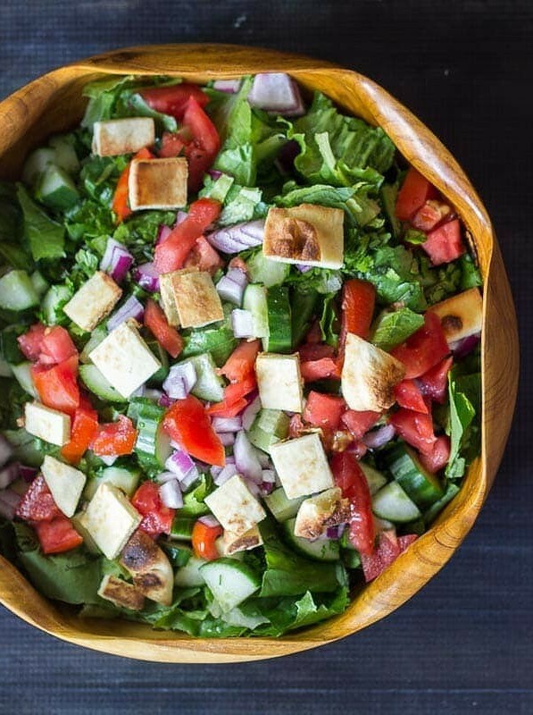 Pita Bread Salad with Middle Eastern Twist