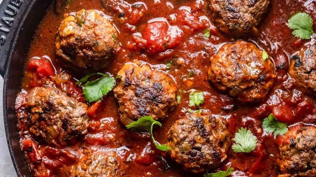 Spicy Beef Meatball Fiesta Skillet