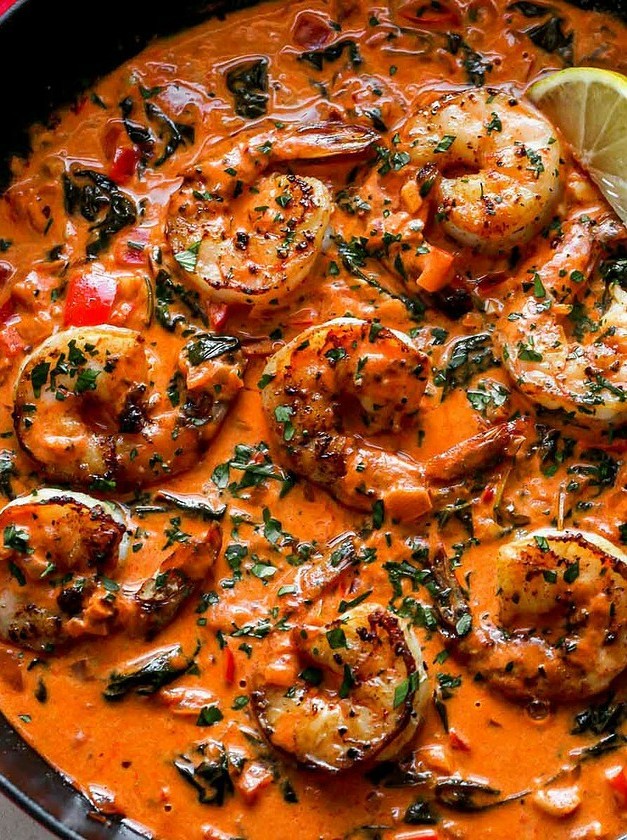 Garlic-Paprika Shrimp Skillet with Creamy Sauce