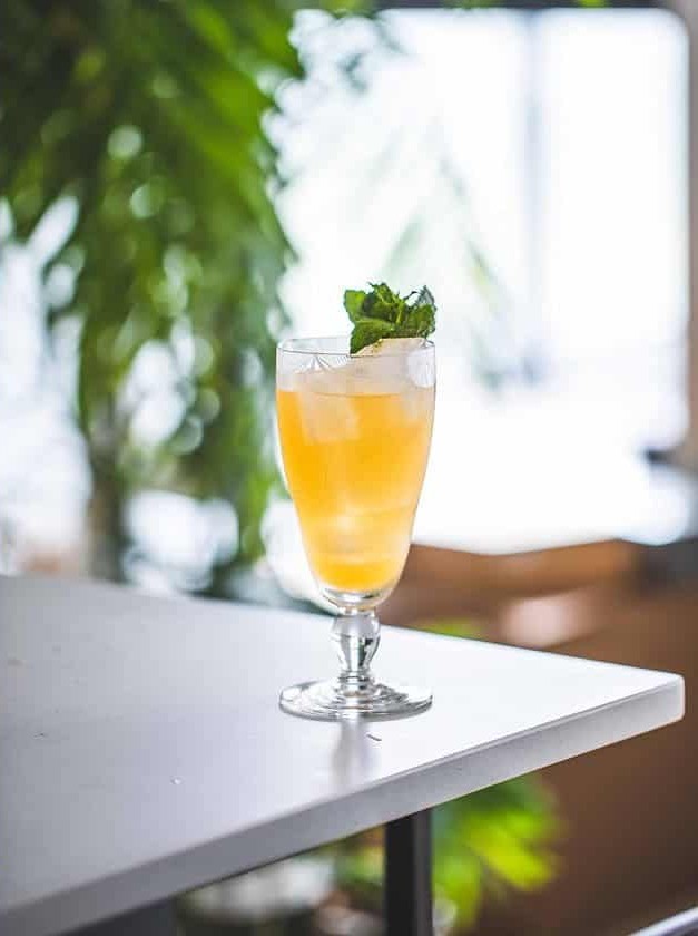 Smoking Mango Sunset in a Glass