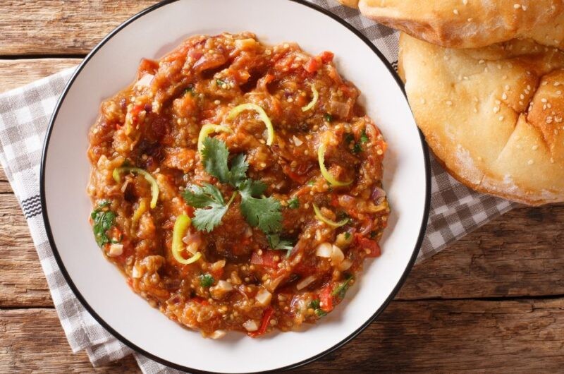 Curried Okra and Eggplant with Chick Peas