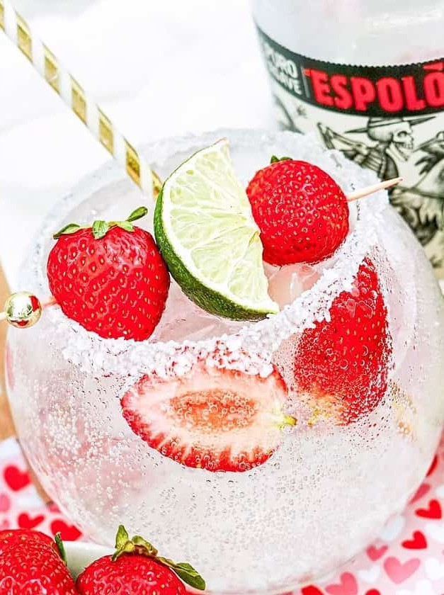 Strawberry Sparkling Tequila Refresher