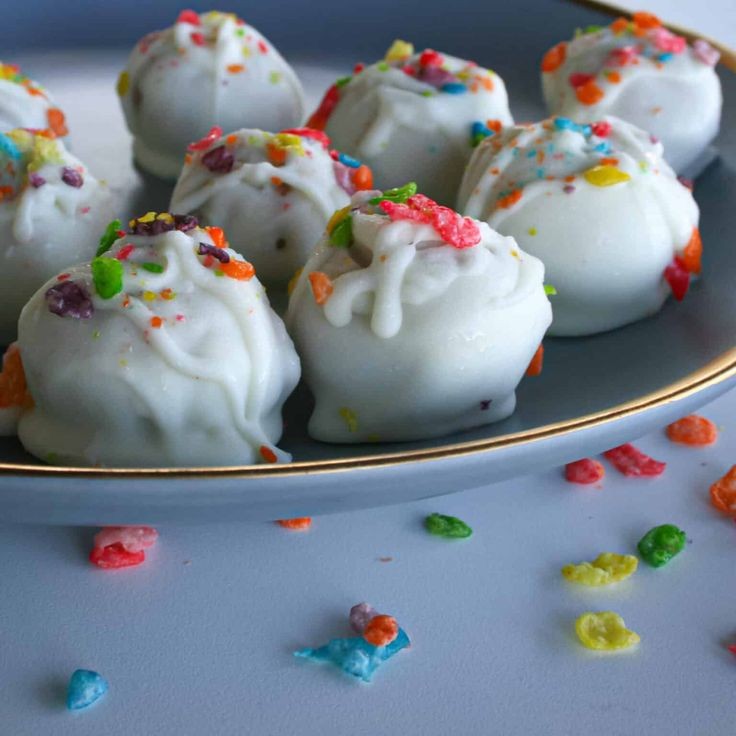 Decadent Fruity Pebbles Bites with White Chocolate