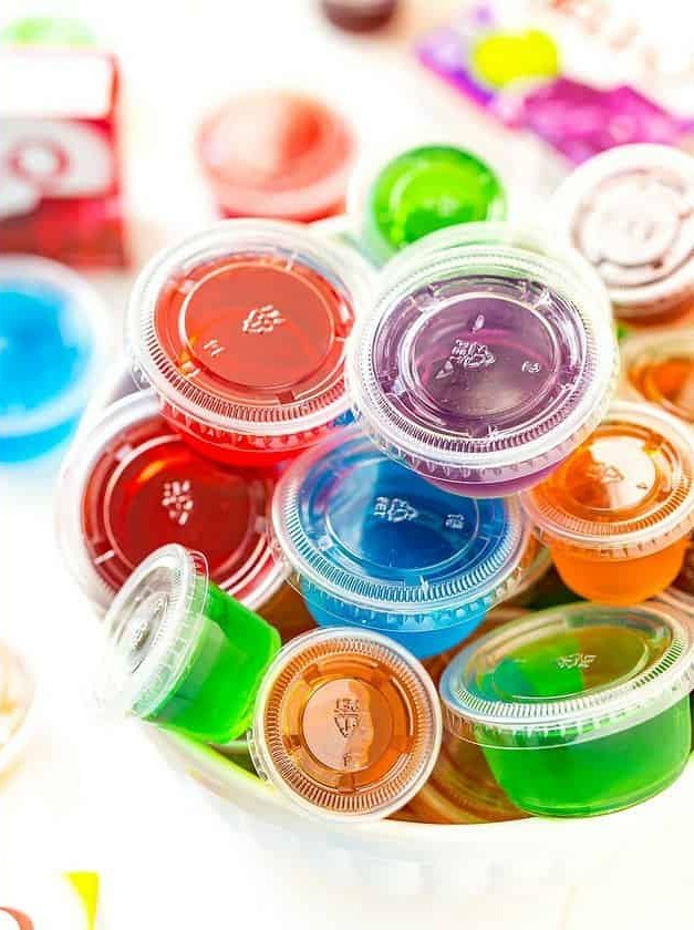 Rum-Infused Fruit Gelatin Cubes