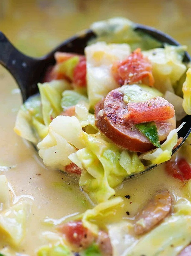 Smoked Sausage and Cabbage Soup