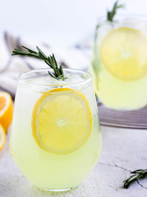 Rosemary Lemonade Fizzes
