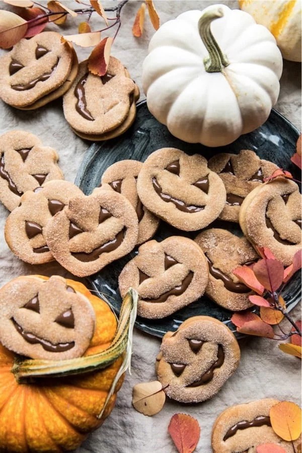 Chocolate Jack-O-Lantern Sugar Cookies Delight
