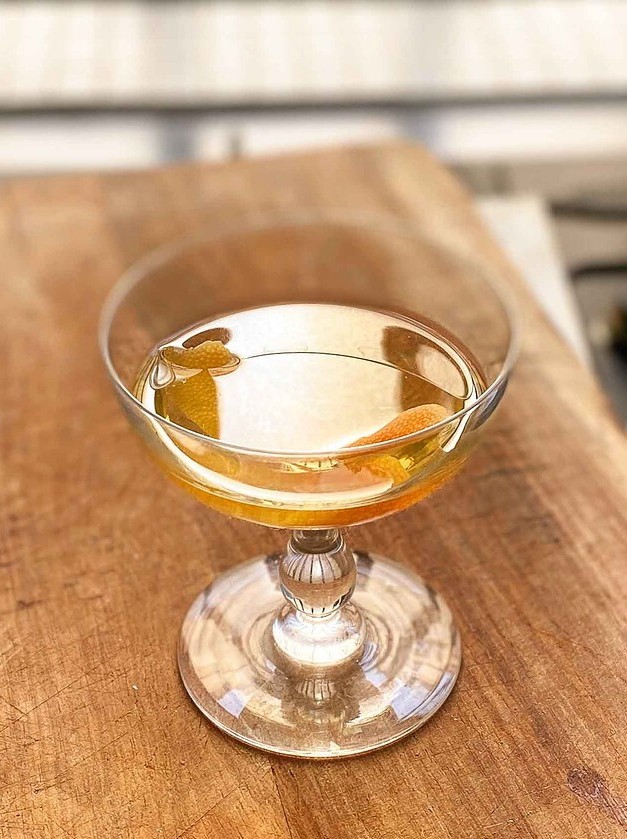 Genepy Gin Fizz with Alpine Twist