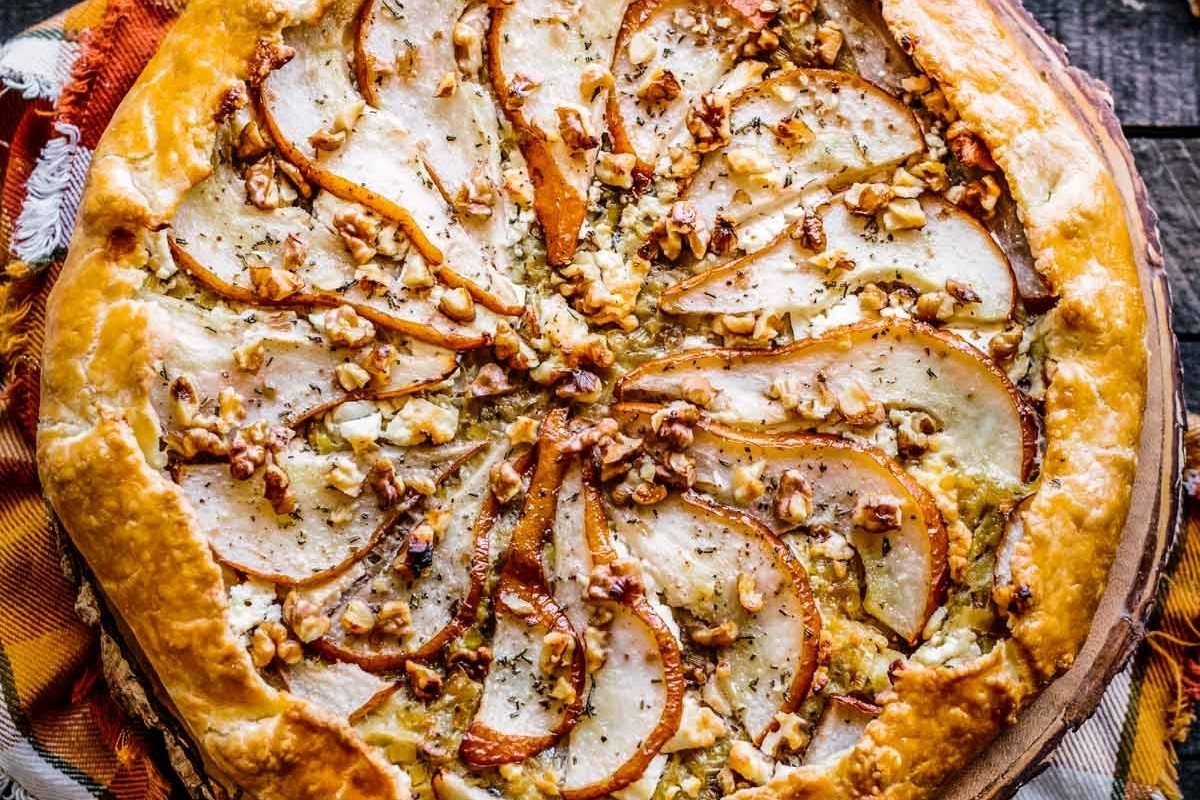 Goat Cheese and Walnut Pear Tartlets