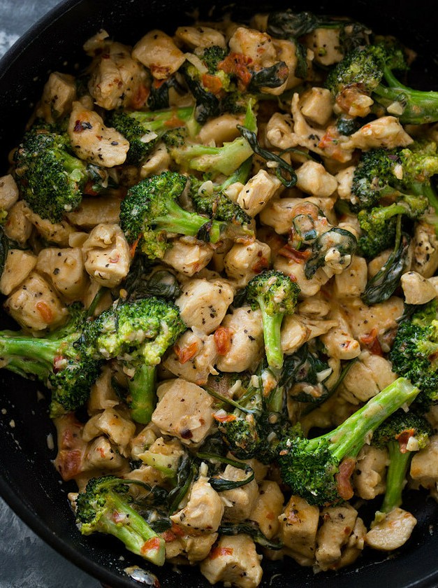 Garlic Keto Chicken Bites with Veggies