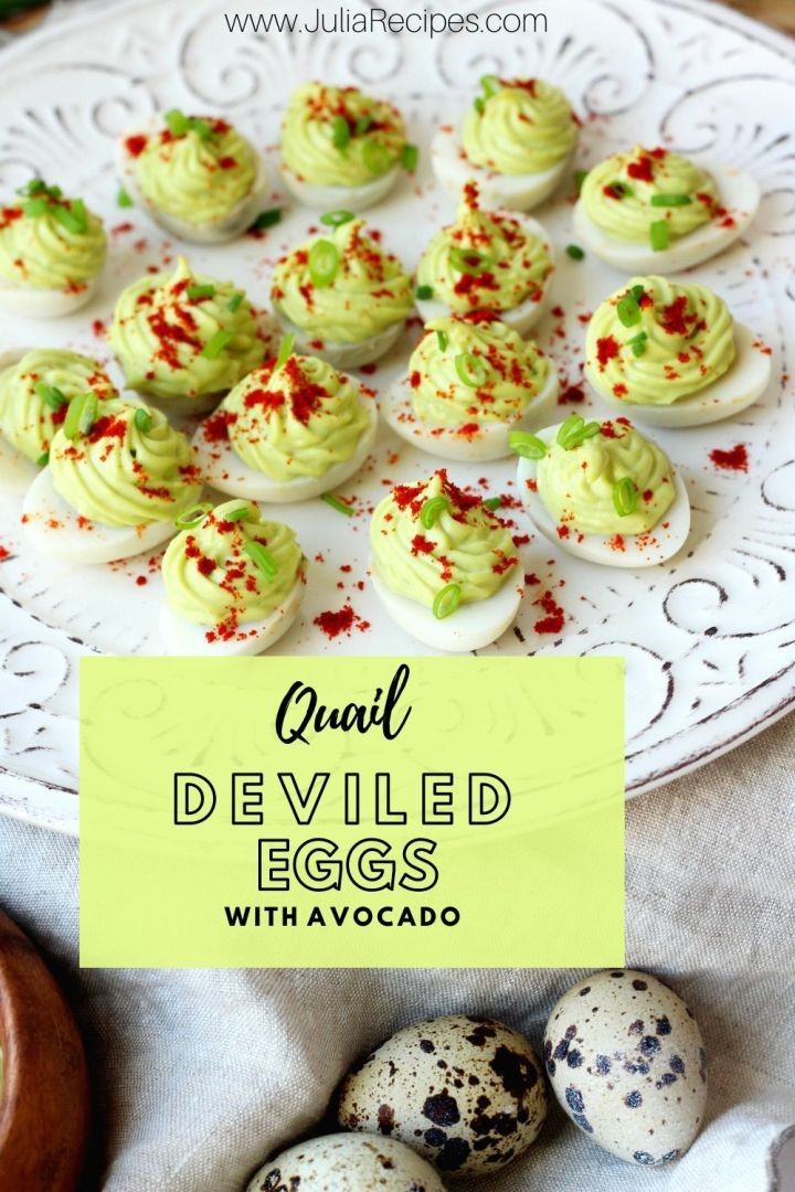 Avocado-Infused Deviled Quail Egg Bites
