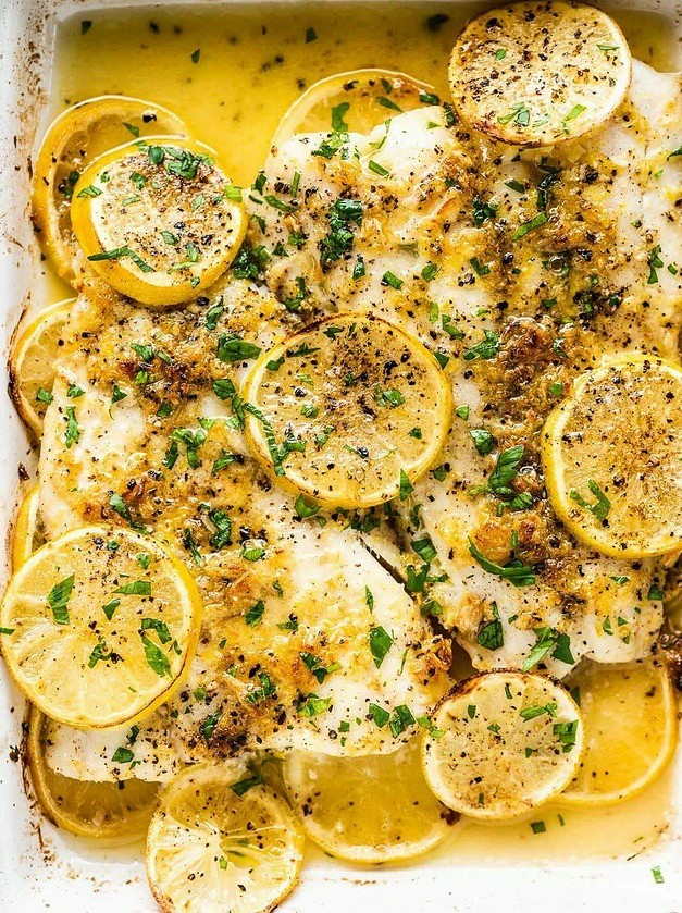 Garlic Lemon Butter Baked Cod Delight