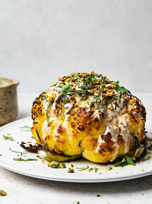 Golden Cauliflower with Creamy Tahini Drizzle