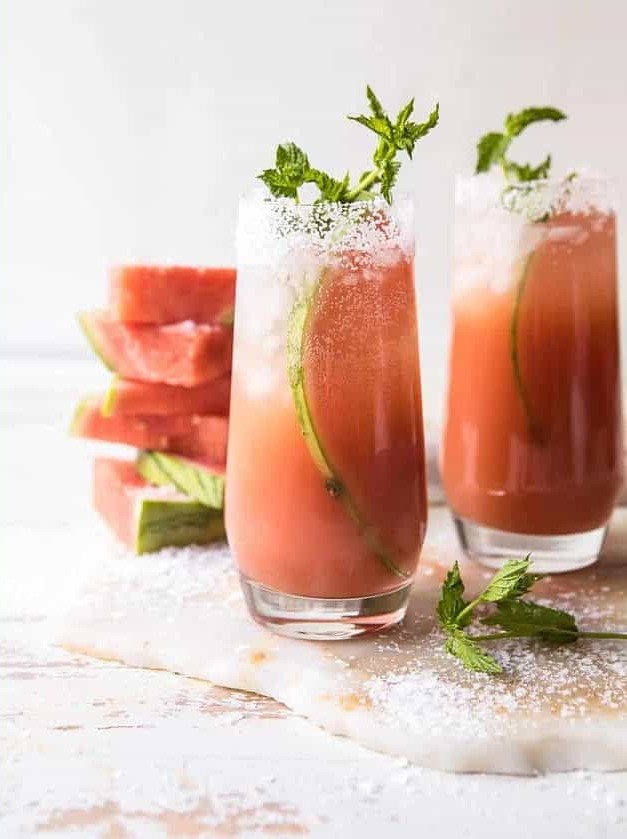 Watermelon Tequila Spritzer with a Twist