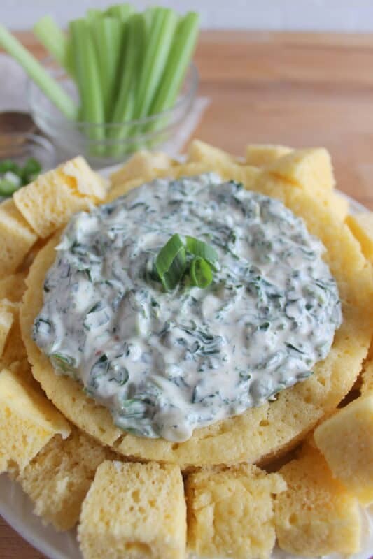 Keto Spinach Dip Bread Bowl Recipe